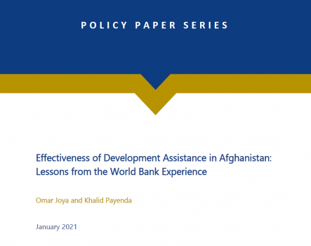 Effectiveness of Development Assistance in Afghanistan: Lessons from the World Bank Experience
